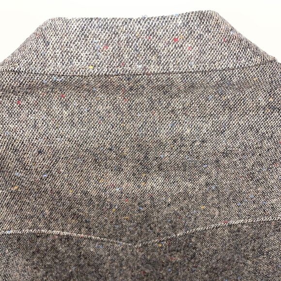 Pagano West Men’s Smoking Jacket Size 38L Brown Wool Going Out Party Event Fun - Picture 9 of 12